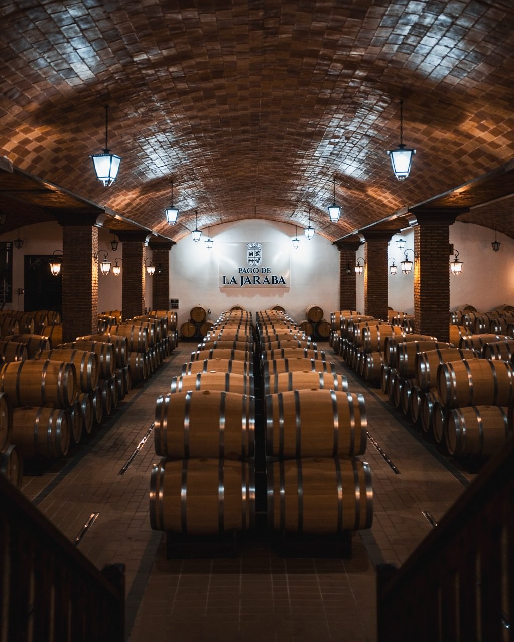 Bodega de barricas de Pago de La Jaraba